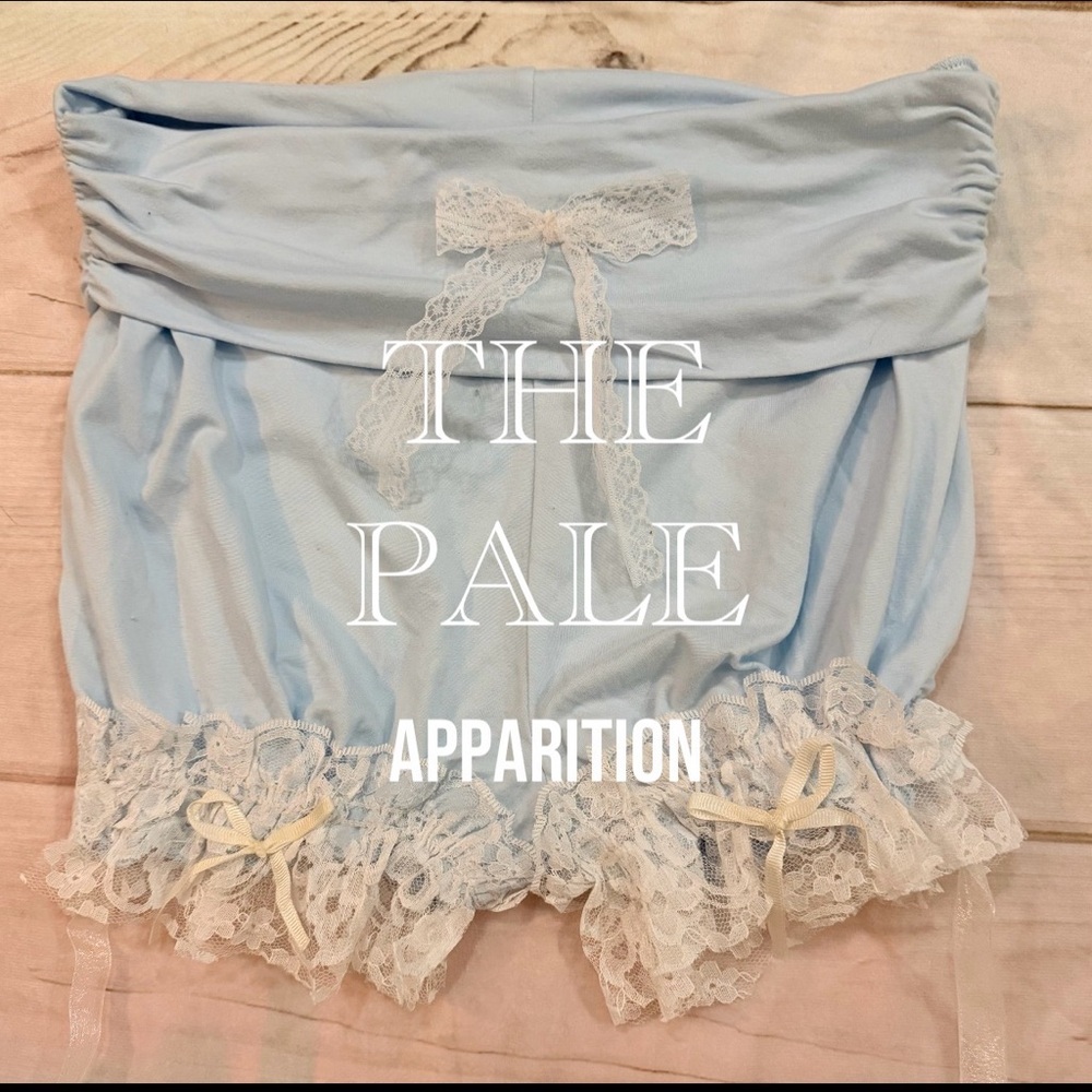 Pale Apparition Powder Blue Lace Bloomers / Tap Shorts